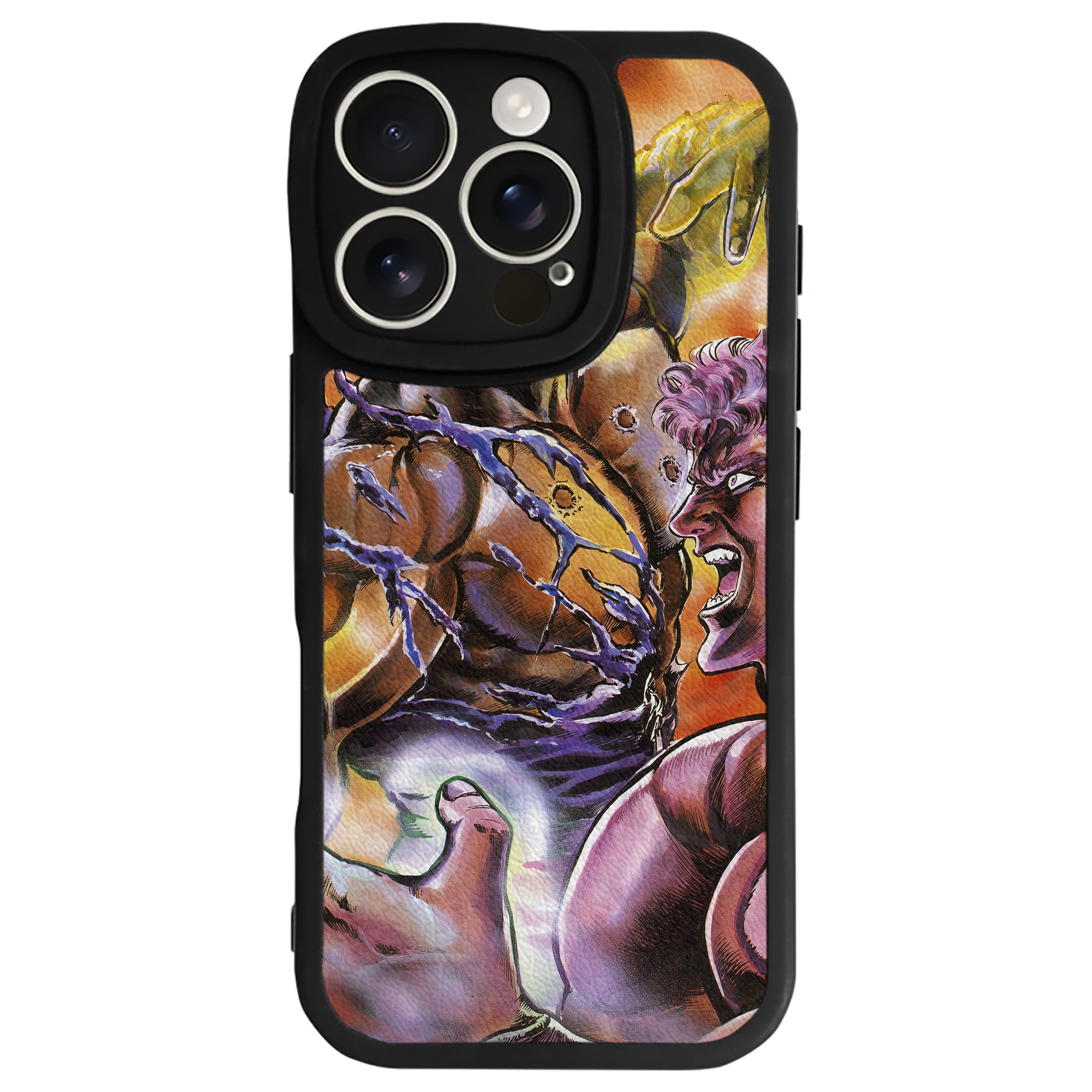（画像用） 北斗の拳 Fist of the North Star 【iPhone 16シリーズ対応】シリコンスマホケース（レザー調） 材質：シリコン